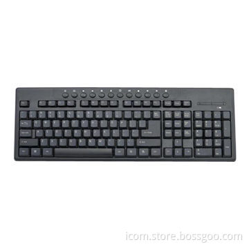 Multimedia Keyboard with 104 Standard Keys, 12 Enhanced Hot Keys, Novelty Burly, Multiple Languages